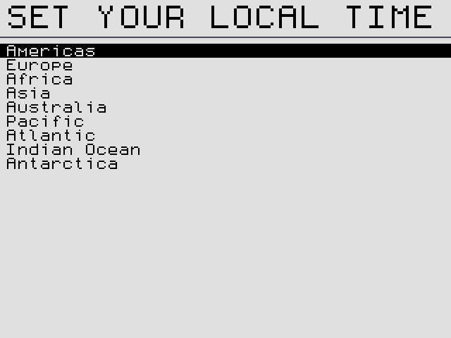 1. Pick a region with ▲ ▼ and A, or tap it.