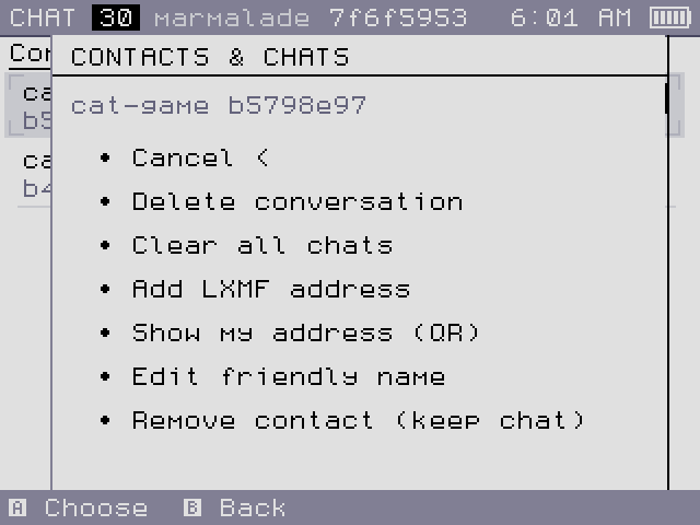 For a saved contact.