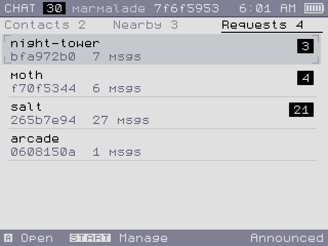 Requests: conversations with addresses you haven't saved, such as messages from strangers.