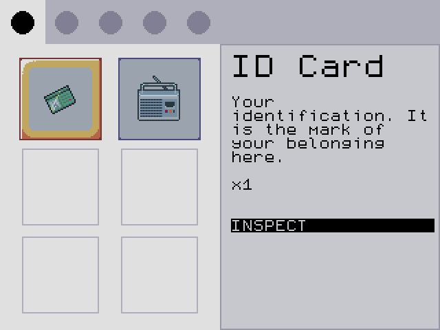 The ID Card's one action.
