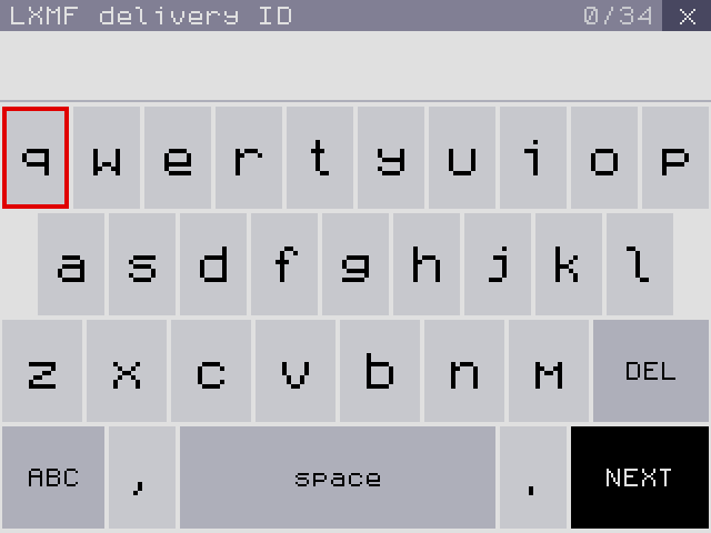 Typing an address.