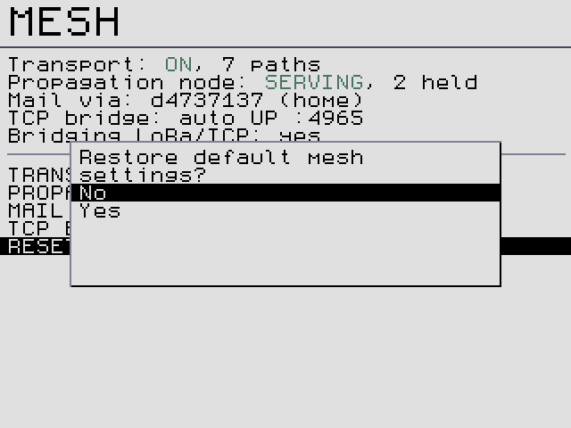 Reset asks first.