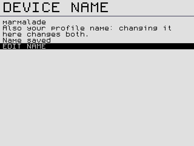 Name saved.